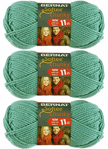 Bernat Softee Chunky Yarn - Solid Seagreen 108 Yards 3.5 OZ
