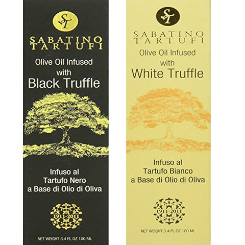 White Truffle Infused Oil 3.4 oz and Black Truffle Infused Oil 3.4 oz