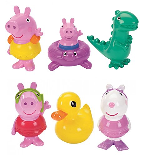 Jazwares - Peppa Pig 3 Pack of Bath Squirters - Peppa Pig, George and Dino and 
Jazwares - Peppa Pig 3 Pack of Bath Squirters - Peppa Pig, Suzy and Quack