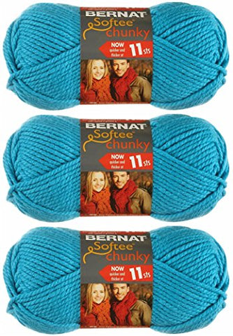 Bernat Softee Chunky Yarn - Solid Ultra Blue 108 Yards 3.5 OZ