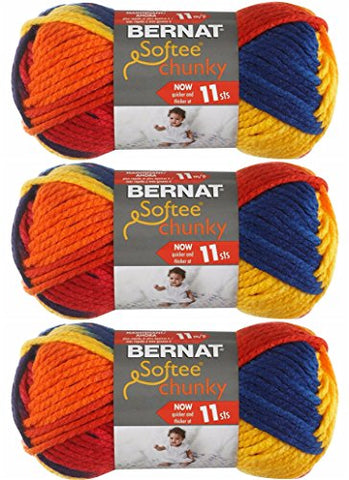 Bernat Softee Chunky Yarn - Ombre School Yard 77 Yards 2.8 OZ