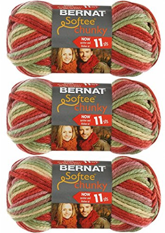 Bernat Softee Chunky Yarn - Ombre Summerset 77 Yards 2.8 OZ