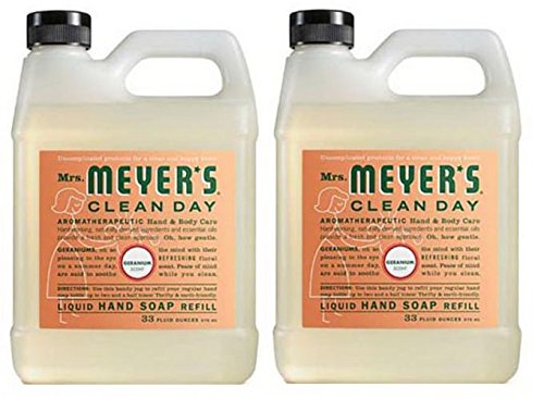 Mrs. Meyer's Clean Day Liquid Hand Soap Refill, Geranium, 33 oz