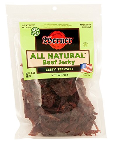 Werner All Natural Beef Jerky - 9 Oz. Bag (Zesty Teriyaki)