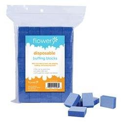 Flowery Disposable Buffing Blocks, 180 grit, 100 Pack