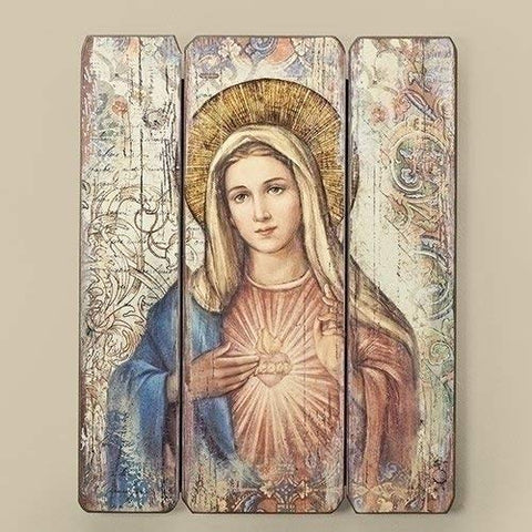 Joseph Studio 15"H Immaculate Heart Decorative Panel