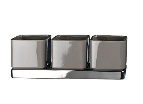 12"X4" POTX3 SAUCER DK.GRY