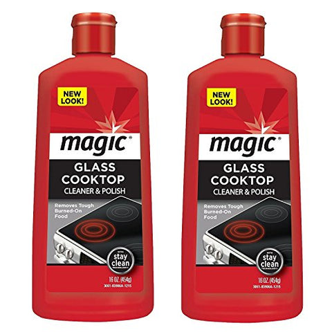 Magic Glass Cooktop Cleaner & Polish 16 oz. Bottle 2 Pack