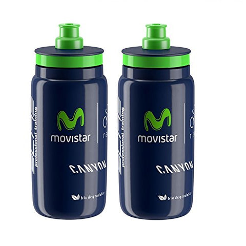 Elite Corsa Movistar 550ml Squeeze Team Bottle Biodegradable