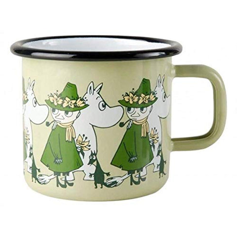 Moomin Friends Enamel mug 3,7dl Moomin&Snufkin