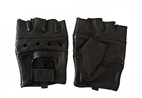 Hot Leathers Fingerless Leather Gloves, 2XL