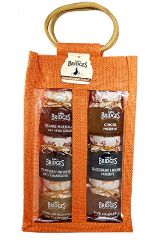 Marmalade & Preserve Tasting Set (6 x 4oz jars) - Orange Marm & Ginger, Pink Grapefruit Marm, Celebration Marm, Strawberry Preserve w Champagne, Ginger Preserve, Blueberry & Blackcurrant Preserve