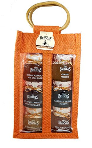 Marmalade & Preserve Tasting Set (6 x 4oz jars) - Orange Marm & Ginger, Pink Grapefruit Marm, Celebration Marm, Strawberry Preserve w Champagne, Ginger Preserve, Blueberry & Blackcurrant Preserve