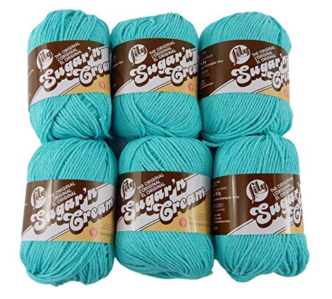 Lily Sugar'n Cream Solid Yarn Seabreeze 120 Yards 2.5 OZ