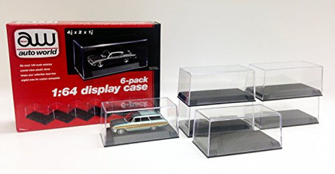 Autoworld 6 Display Cases for 1/64 Scale Model Cars