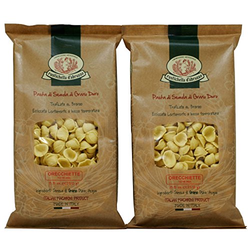 Rustichella d'Abruzzo Pasta, Durum Wheat in Tray, Orecchiette, 250 gr/8.8 oz