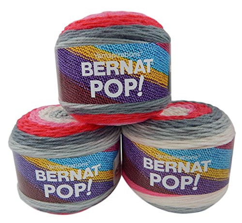 Bernat Pop! Yarn 5 oz, Lipstick On Your Collar