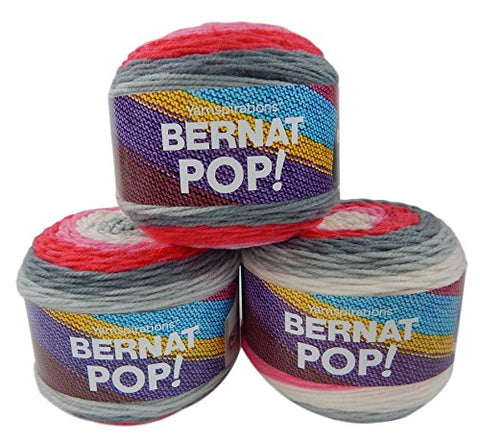 Bernat Pop! Yarn 5 oz, Lipstick On Your Collar