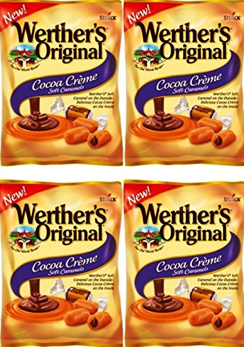 Candy Cocoa Creme Soft Caramels Werthers Original 2.22 Oz Peg Bag