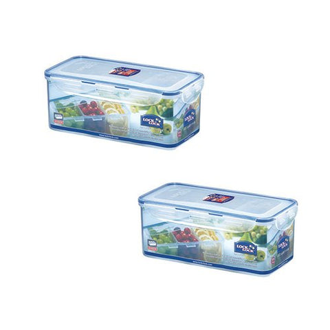 Rect. Tall Food Container w /Divider, 3.4L