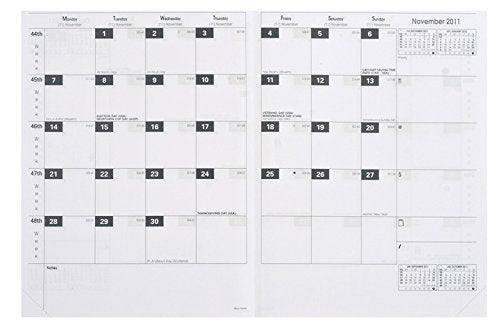 Quo Vadis Planners, Monthly 4, Plain Edge Refi, Monthly Large, 2018