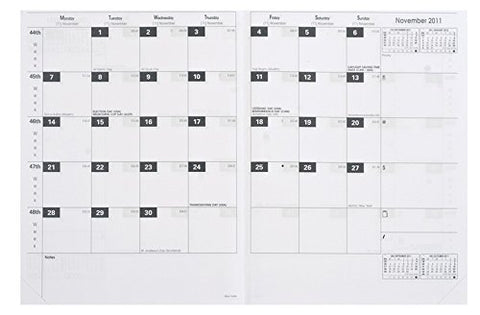 Quo Vadis Planners, Monthly 4, Plain Edge Refi, Monthly Large, 2018