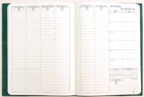 Exacompta Planners, Visual, Plain Edge Refill, Calendar Year, Weekly Medium, 2018