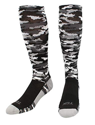 Woodland Camo Over-Calf, Heel/Toe, Black, Medium