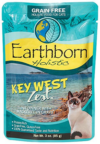MIDWESTERN PET FOODS HOLISTIC KEY WEST ZEST GRAIN FREE CAT POUCH TUNA/MACKEREL 3 OZ