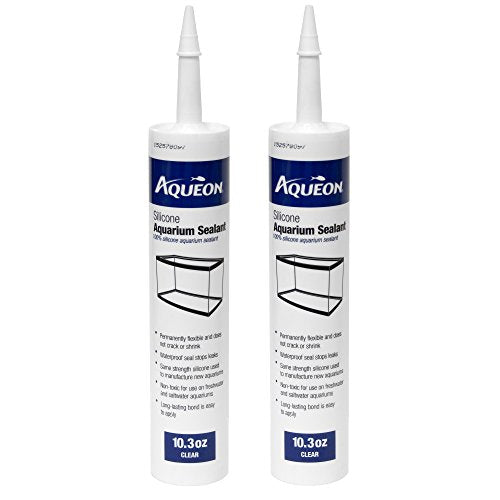 Aqueon Clear Silicone Aquarium Sealant, Caulking Gun Tube, 10.3 oz