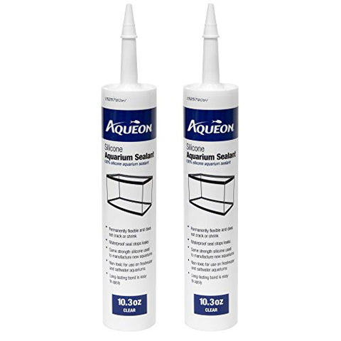 Aqueon Clear Silicone Aquarium Sealant, Caulking Gun Tube, 10.3 oz