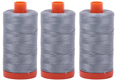 Aurifil- 50wt Cotton 1,422yd, Light Blue Grey