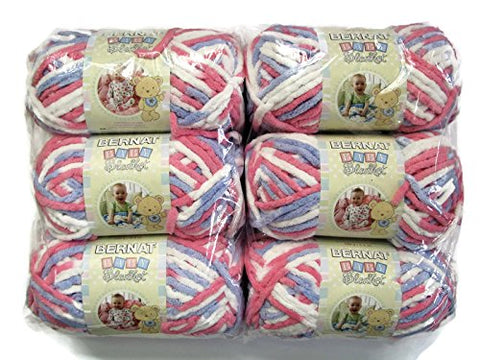 Bernat Baby Blanket Yarn 3.50 oz, Pink and Blue Ombre