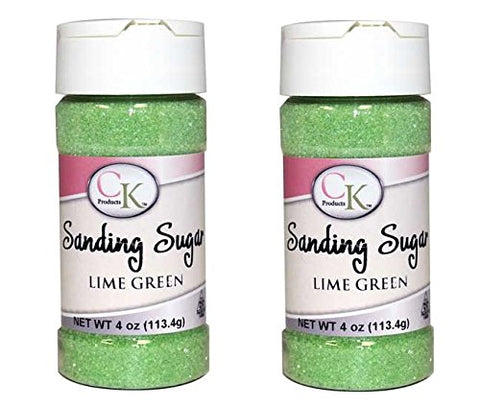 Lime Green Sanding Sugar 4 oz