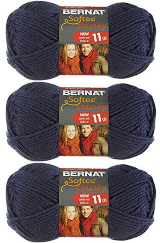 Bernat Softee Chunky Yarn - Solid Faded Denim 108 Yards 3.5 OZ