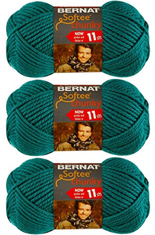 Bernat Softee Chunky Yarn - Solid Emerald 108 Yards