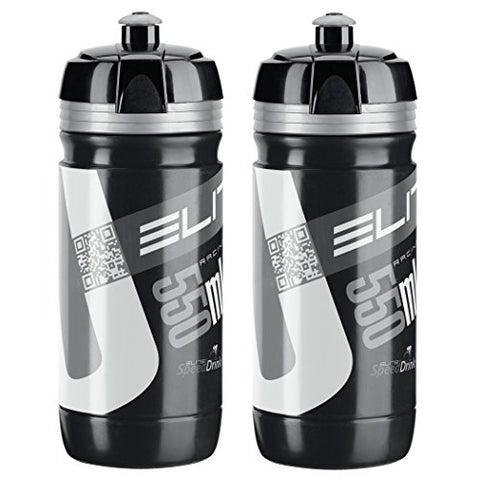 Elite Corsa Black Silver Logo 550ml  Biodegradable Bottle