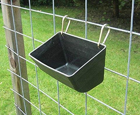 Miller Mfg Co Inc - Fence Feeder with Clips, Black, 11"