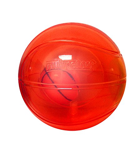 MultiPet Doglucent Light-Ups Basketball with Inner Ball 5"