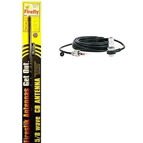 Firestik 18' FireRing Coax with K4 Stud
Firestik 4 Foot "Firefly" 5/8 Wave 200 Watt Black CB Antenna