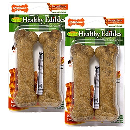 Nylabone, Healthy Edibles, Bacon - Wolf (5.5"), 2 pack