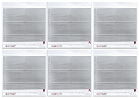 American Crafts- Side-Loading Page Protectors 12"x12" 10/Pkg, (6) 6"X4" Pockets