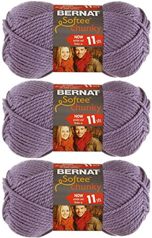 Bernat Softee Chunky Yarn - Solid Lavender 108 Yards 3.5 OZ