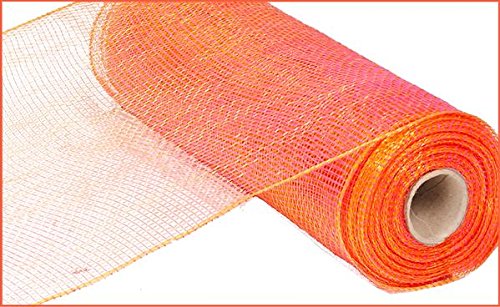 10"X10yd Two Tone Mesh -
 Hot Pink/Gold