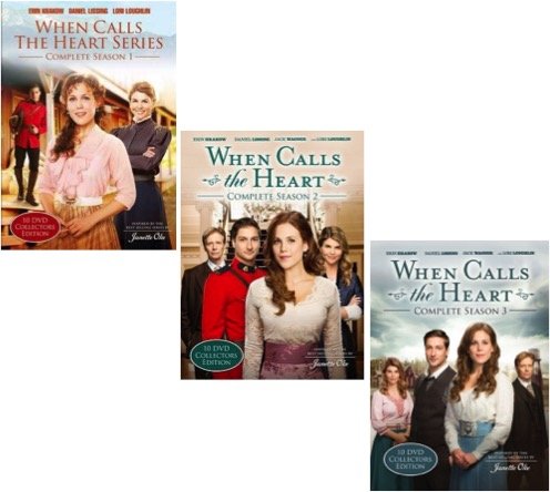 When Calls the Heart, Season 1, DVD,
When Calls the Heart, Season 2, DVD, and
When Calls the Heart, Season 3, DVD