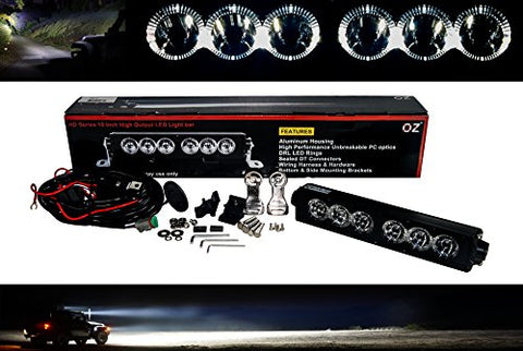 OZ-USA HD Series 10" 60w High output LED Halo Rings Advance Optics Lens Single Row Light Bar Off Road Fog