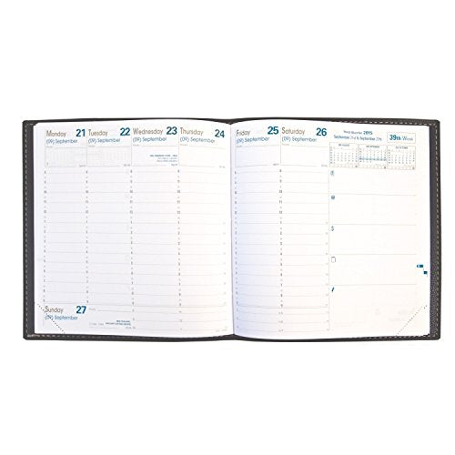 Quo Vadis Planners, Executive, Plain Edge Refill, Calendar Year, Weekly Medium, 2018