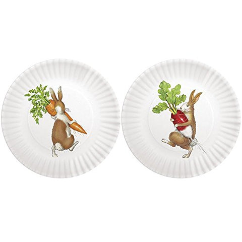 Rabbit Plates, St/4, Melamine, 7.5"