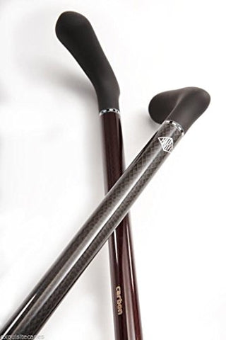 Soft Touch Ergomaster Golf Shape Handle, Carbon Fiber, Adjustable 31"-38", Red Mesh
