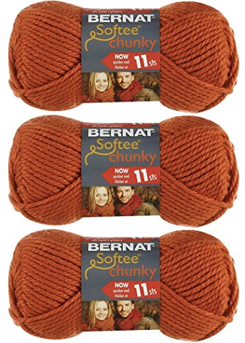 Bernat Softee Chunky Yarn - Solid Pumpkin 108 Yards 3.5 OZ